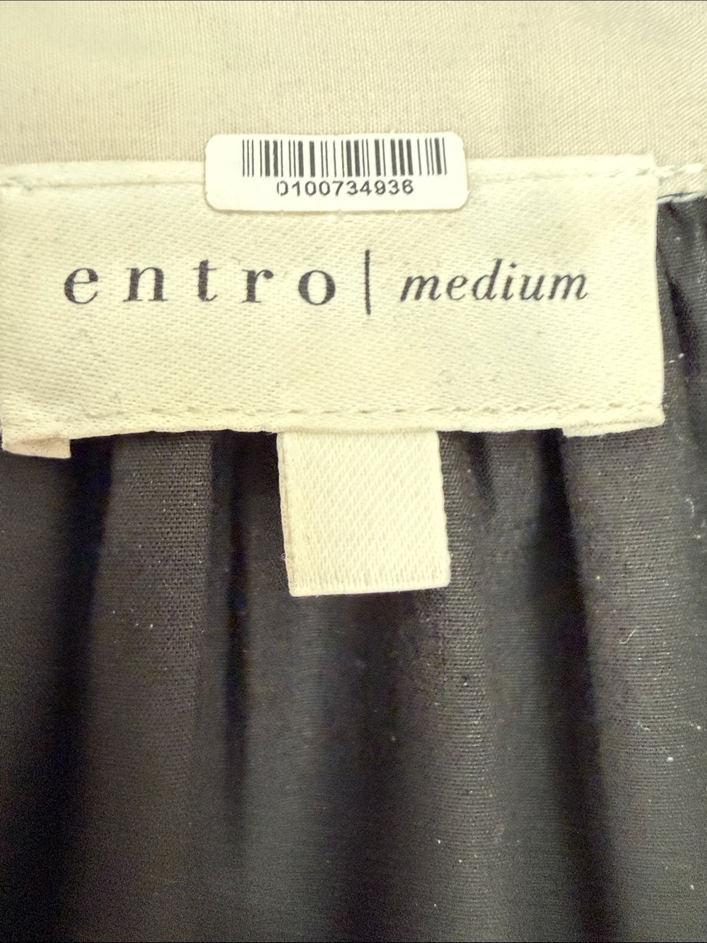 Entro Medium Black Shirt with Decorative Trim - Picture 2 of 5
